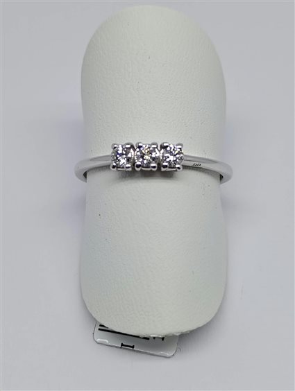 Anello Davite & Delucchi Donna CLASSIC LINE in Oro bianco Diamante 0.18 Ct AA03216418-14 - AA03216418-14